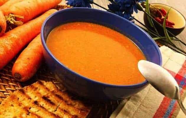 zuppa di carote piccante